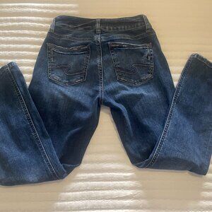 Silver Jeans Co. Suki Mid Rise Capri Cropped Jeans size W 25 x L 23.5